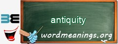 WordMeaning blackboard for antiquity